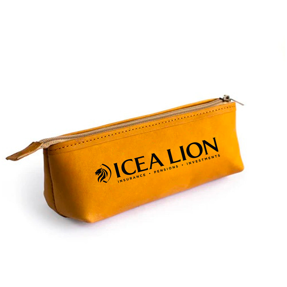 Trisha Genuine Leather Stationery Pouch - Tan