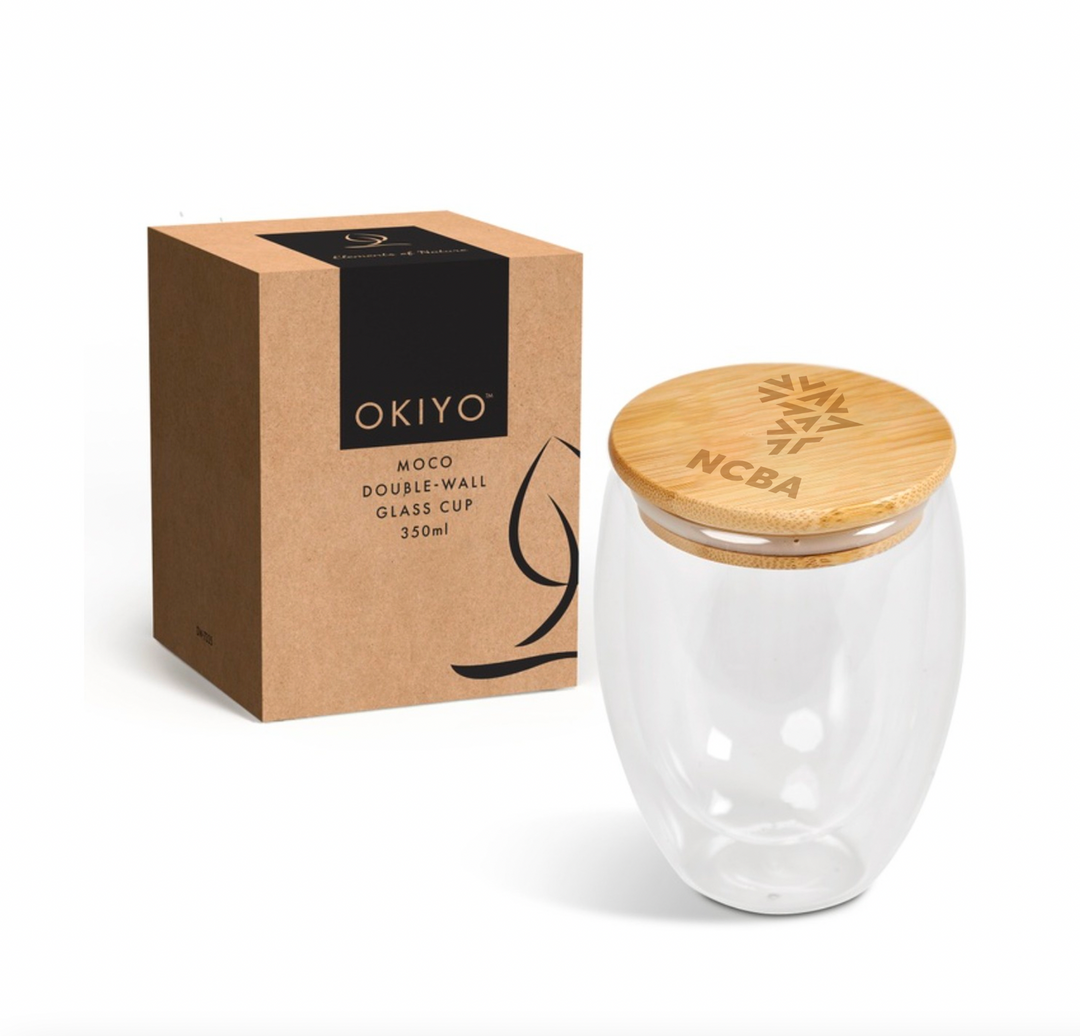 Okiyo Moco Double-Wall Glass Cup - 350ml