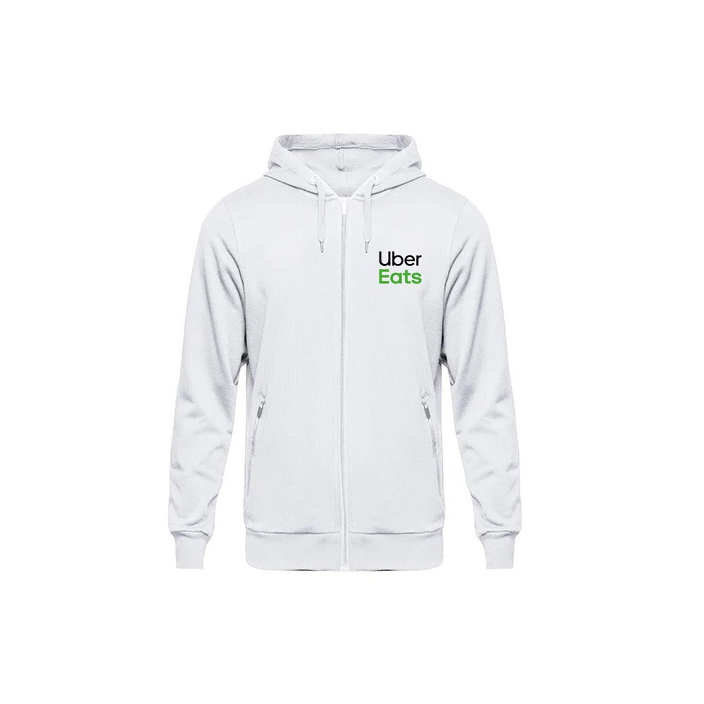 Classic White Zipped Hoodie