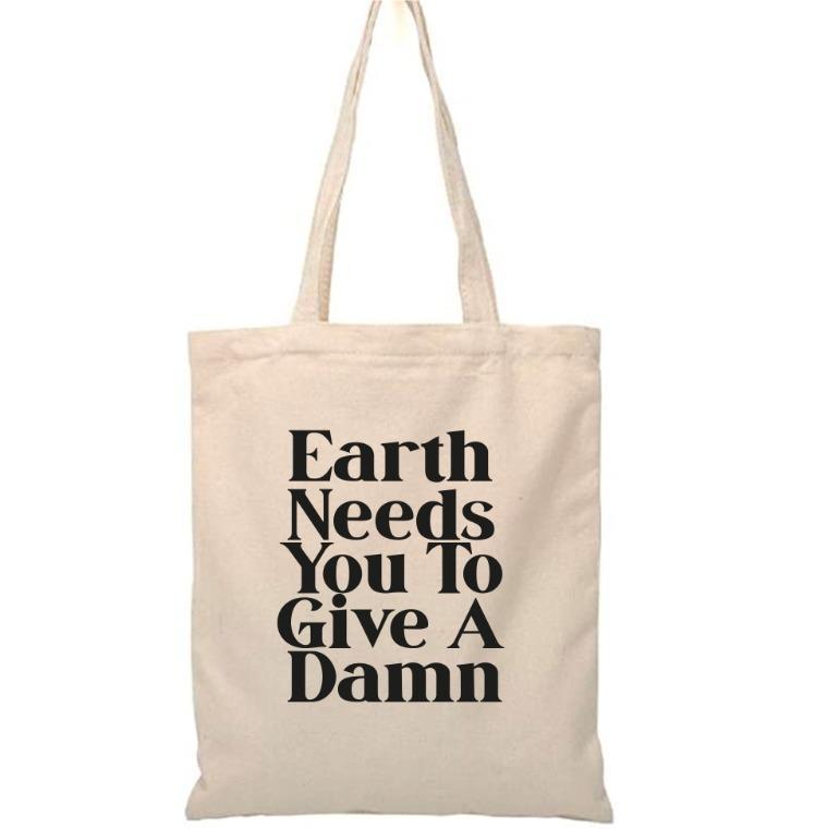 Eco Friendly Shopping Bag with Gusset - Natural - Purpink
