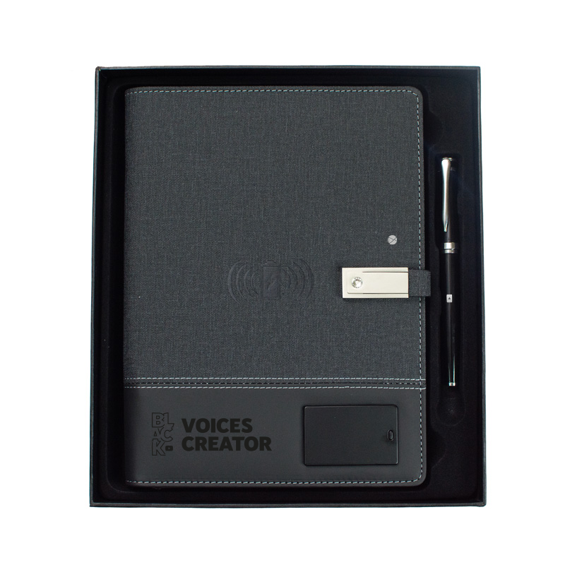 Executive Leather Planner, with 8,000mAh Power Bank