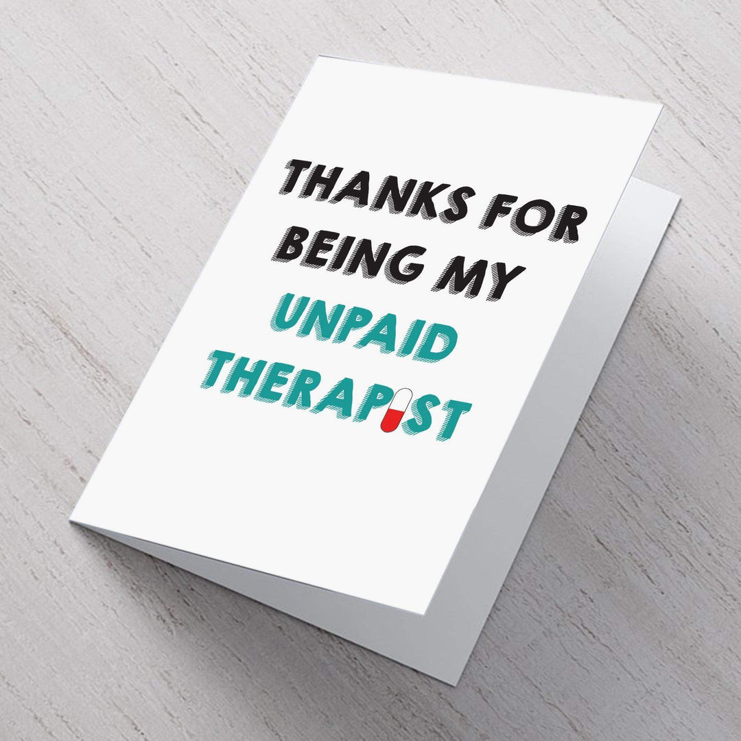 Unpaid Therapist A6 Card