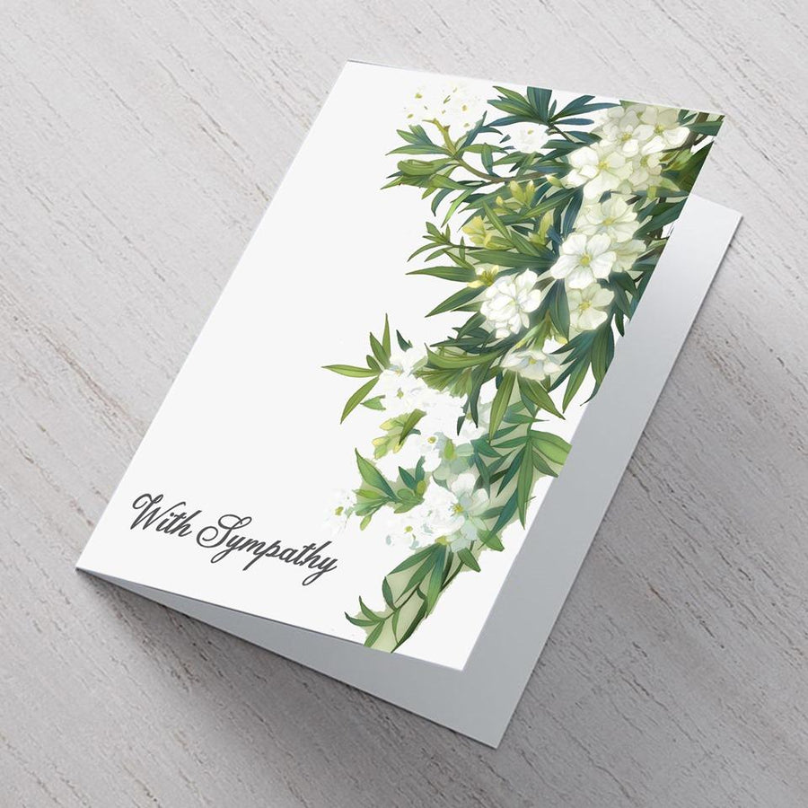 Flower Sympathy Card - Purpink